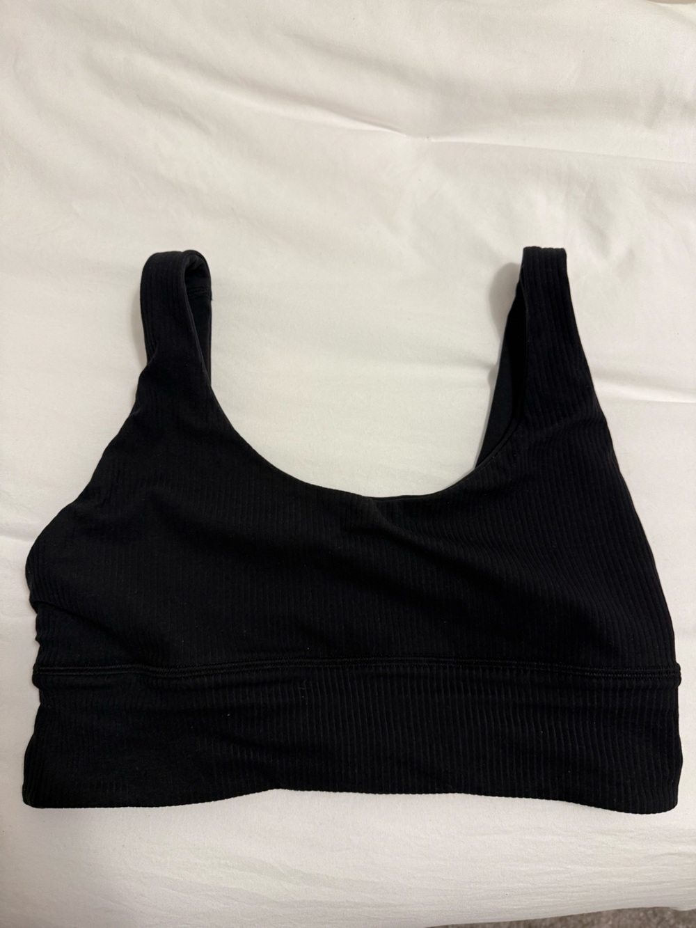 lululemon athletica Black Ribbed Sports Bra